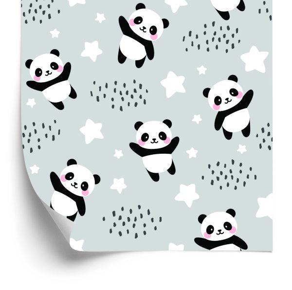 Behang Panda's Onder De Sterren