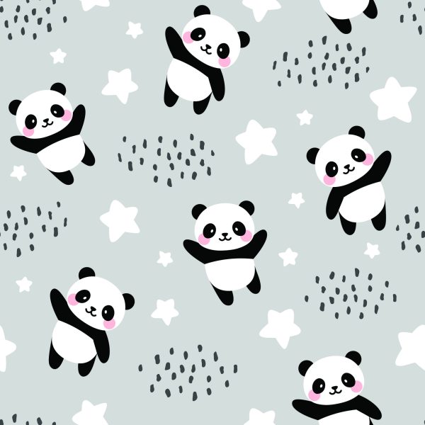 Behang Panda's Onder De Sterren - Afbeelding 2