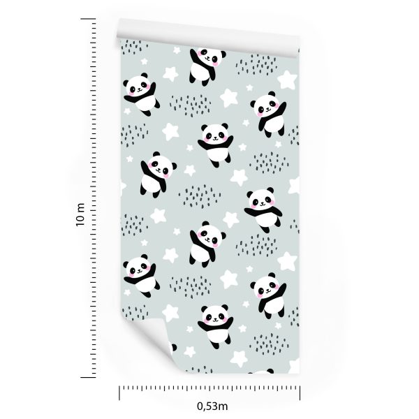 Behang Panda's Onder De Sterren - Afbeelding 8