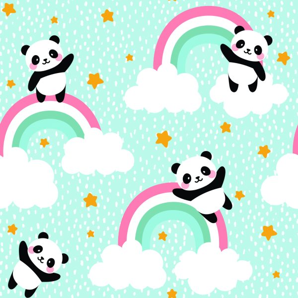 Behang Panda's In De Regen - Afbeelding 2