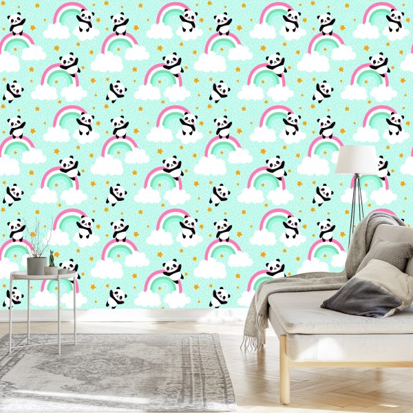 Behang Panda's In De Regen - Afbeelding 3