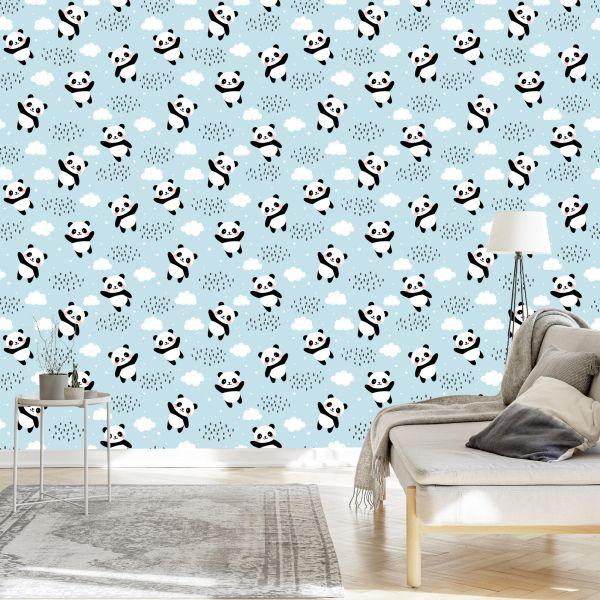 Behang Panda's Tegen De Lucht - Afbeelding 3