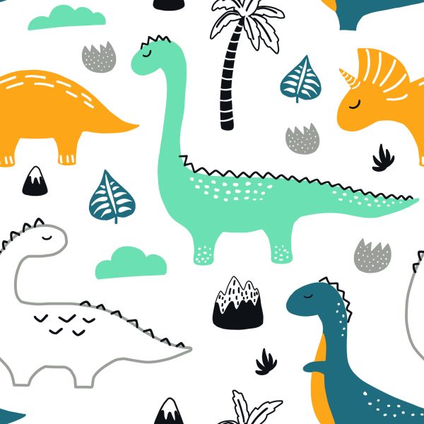 Behang Top Met Dinosaurussenbladeren Voor De Jongenskamer - Afbeelding 2