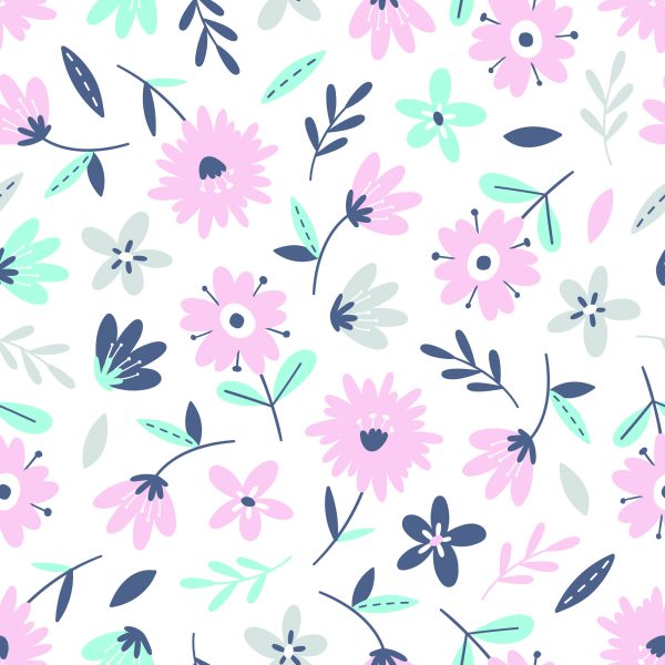 Behang Delicate Bloemen - Afbeelding 2