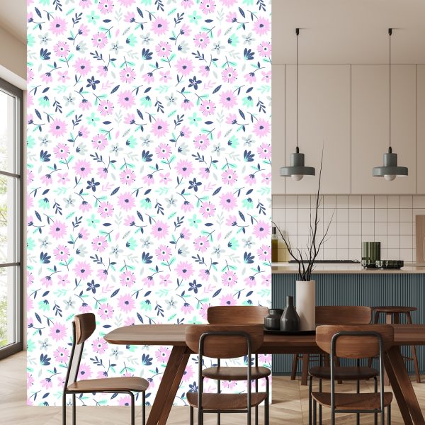 Behang Delicate Bloemen - Afbeelding 4