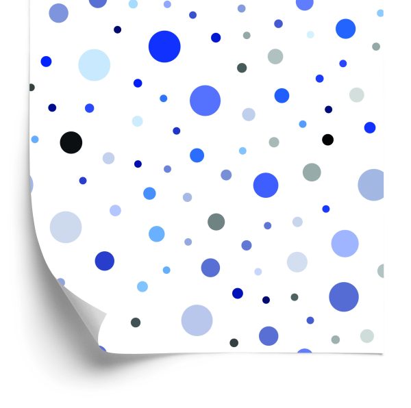 Behang Cirkels In Blauwtinten