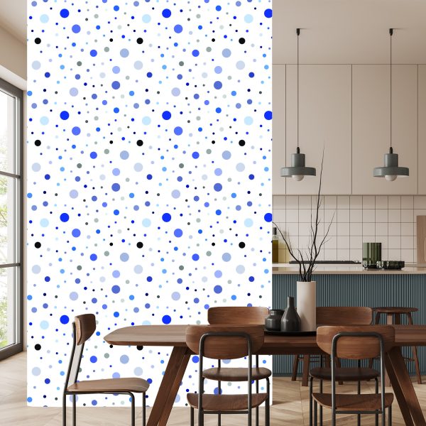 Behang Cirkels In Blauwtinten - Afbeelding 4