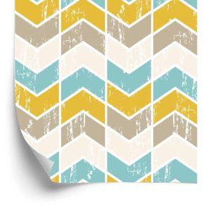 Behang Kleurrijke Retro Geometrische Patronen