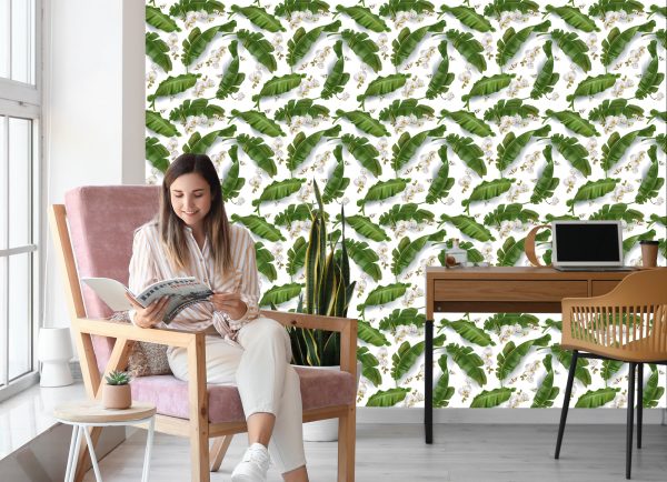 Behang Bloemen Van Orchideeën Natuur Voor De Salon - Afbeelding 7