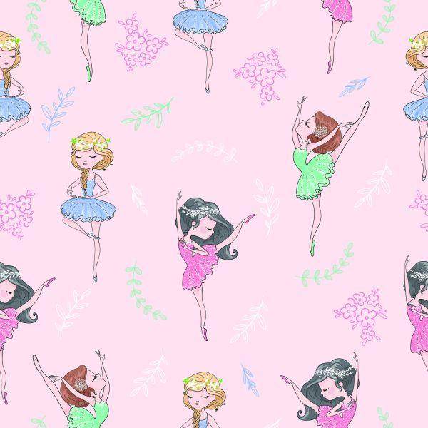 Behang Bloemen Groen Voor Danseressen - Afbeelding 2