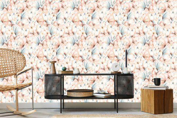 Behang Muur Pastel Vlinders Kinderkamer - Afbeelding 5