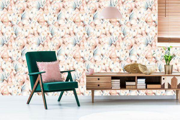 Behang Muur Pastel Vlinders Kinderkamer - Afbeelding 6