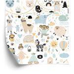 Behang Dieren In Scandinavische Stijl Voor Kinderen