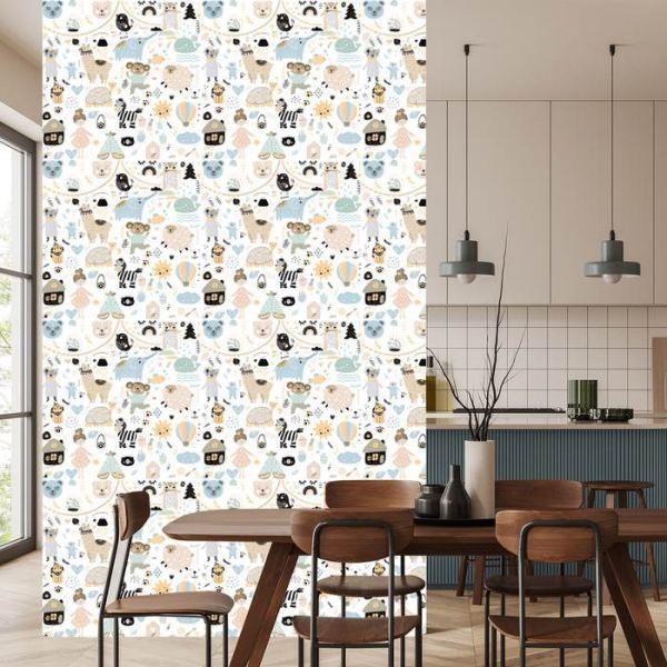 Behang Dieren In Scandinavische Stijl Voor Kinderen - Afbeelding 4