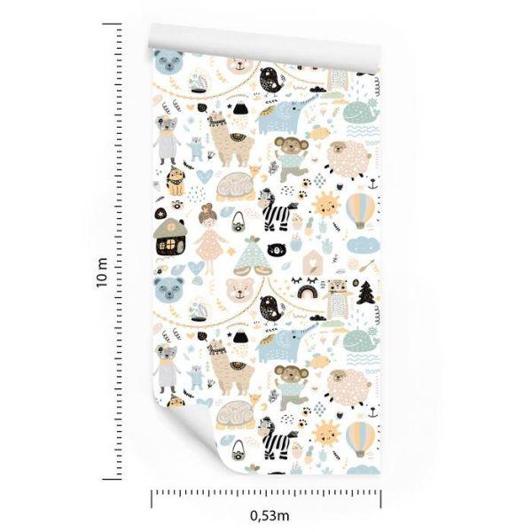 Behang Dieren In Scandinavische Stijl Voor Kinderen - Afbeelding 8