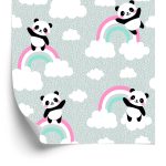 Behang Panda's In De Wolken
