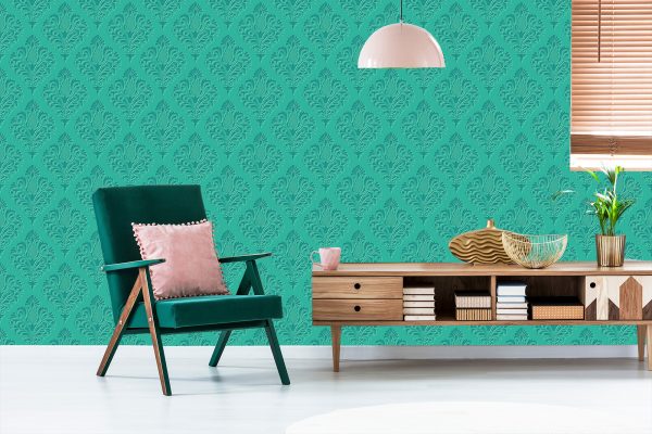 Behang Turkoois Ornamenten - 3D-Effect - Afbeelding 6
