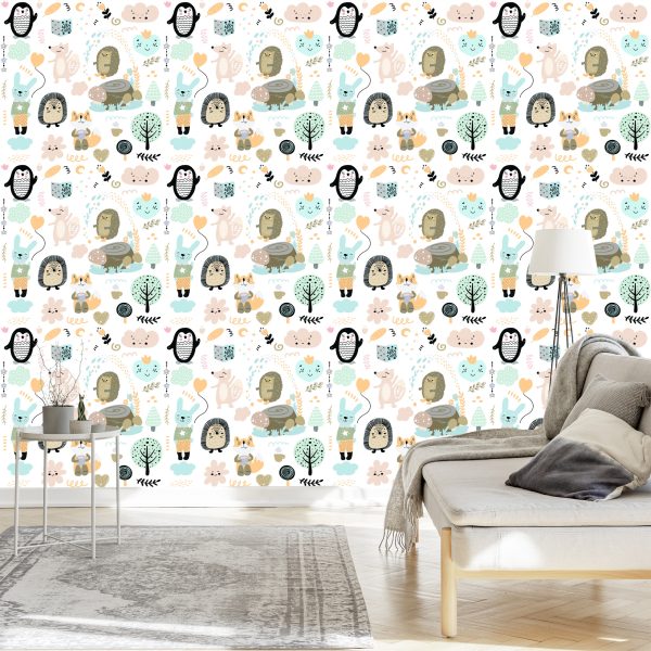 Behang Boom Natuur Voor Kinderen Scandinavische Stijl - Afbeelding 3