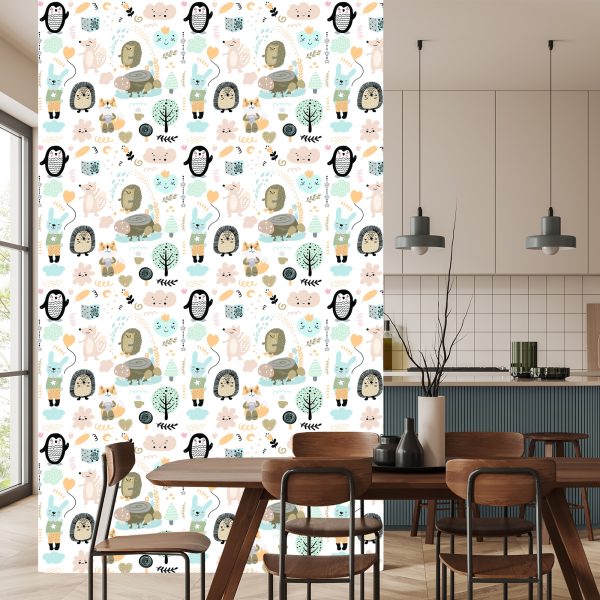 Behang Boom Natuur Voor Kinderen Scandinavische Stijl - Afbeelding 4