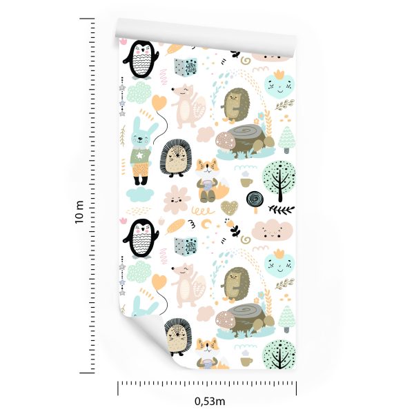 Behang Boom Natuur Voor Kinderen Scandinavische Stijl - Afbeelding 8