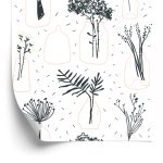 Behang Voor Het Kantoor Van Planten, Bloemen, Scandinavische Stijl