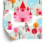 Behang Voor Kinderen. Prinses. Ridders. Kasteel. Paarden