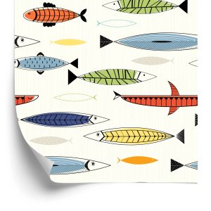 Behang Vis In Scandinavische Stijl Kinderkamer