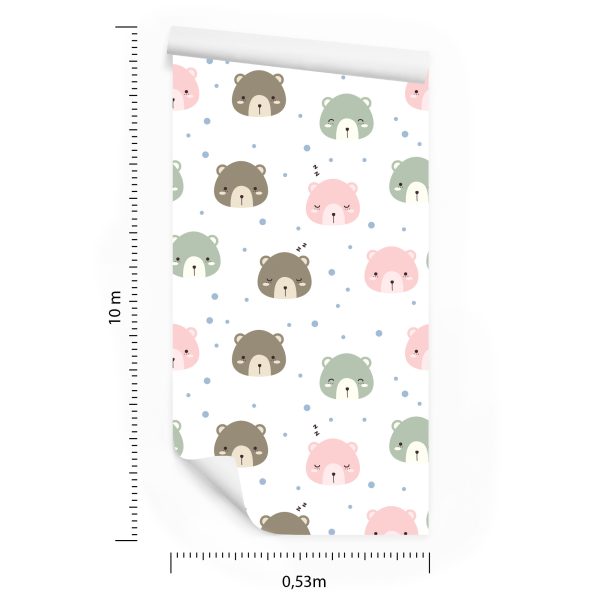 Behang Pastelkleurige Beren - Afbeelding 8