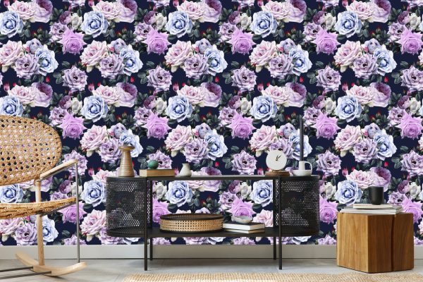 Behang Rozen In Donkere Kleuren - Afbeelding 5
