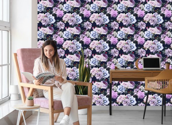 Behang Rozen In Donkere Kleuren - Afbeelding 7