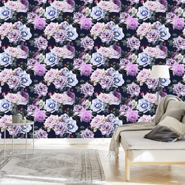 Behang Rozen In Donkere Kleuren - Afbeelding 3