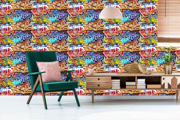 Behang Graffiti Op De Muur - Afbeelding 6