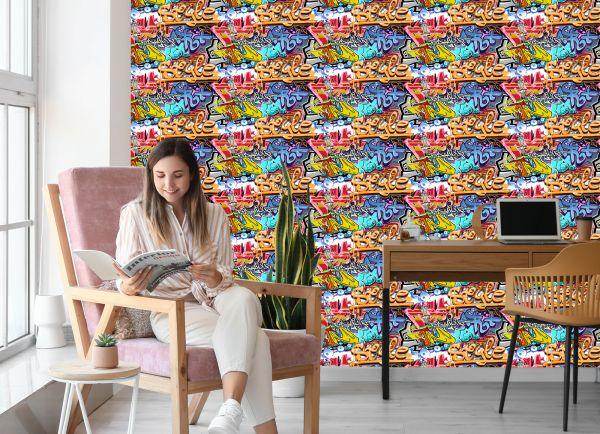 Behang Graffiti Op De Muur - Afbeelding 7