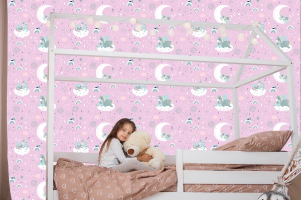Behang Voor Kinderen - Slapende Eenhoorns - Afbeelding 7