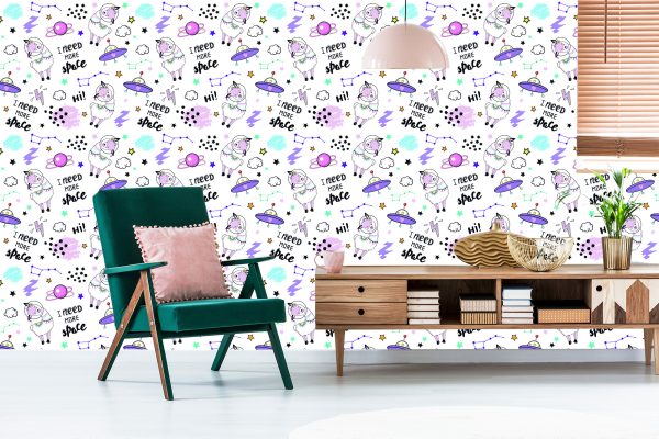 Behang In Lamy Cosmos Sterren Voor De Kinderkamer - Afbeelding 6