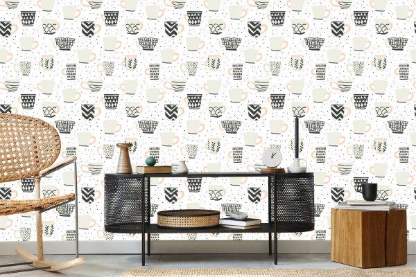 Behang Wand Voor Een Eetkamer In Scandinavische Stijl - Afbeelding 5