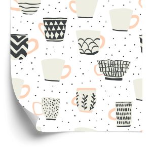 Behang Wand Voor Een Eetkamer In Scandinavische Stijl