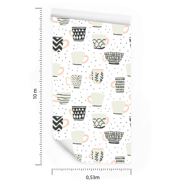 Behang Wand Voor Een Eetkamer In Scandinavische Stijl - Afbeelding 8