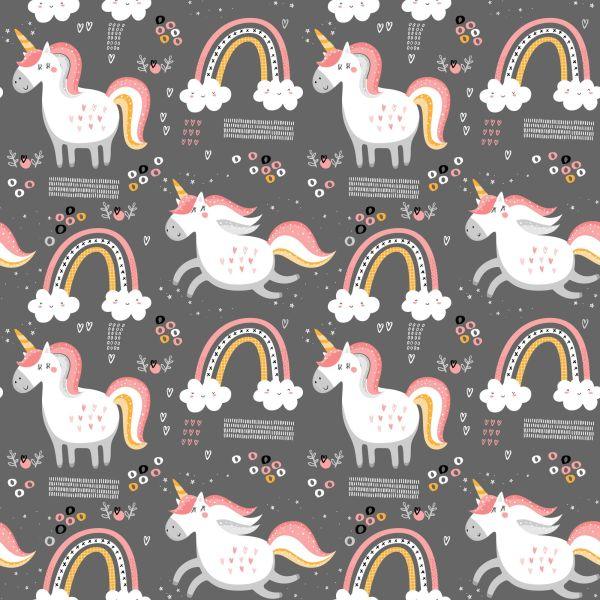 Behang Eenhoorns Bij De Regenboog - Afbeelding 2