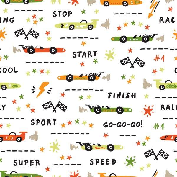 Behang Auto's Raceauto's Voor De Kinderkamer - Afbeelding 2
