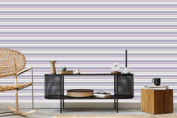 Behang Horizontale Retro Strepen - Afbeelding 5