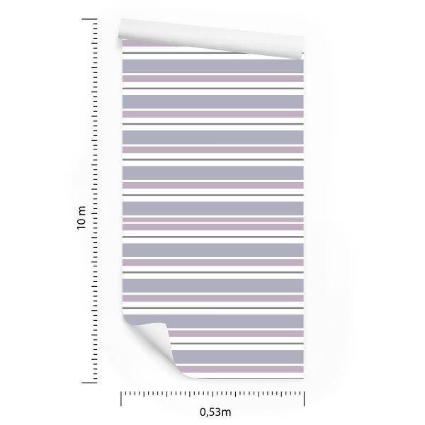 Behang Horizontale Retro Strepen - Afbeelding 8