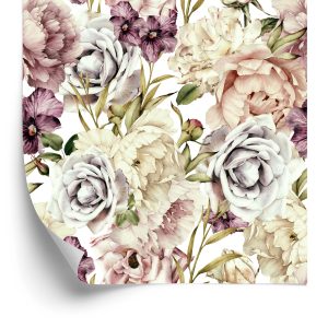 Behang Bloemen In Pastelkleuren
