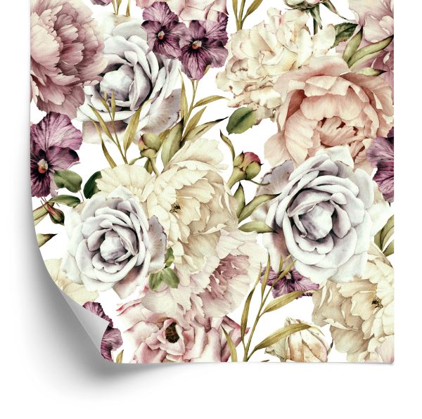 Behang Bloemen In Pastelkleuren