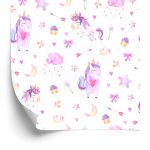 Behang Voor Meisjes, Eenhoorns, Strikken, Donuts