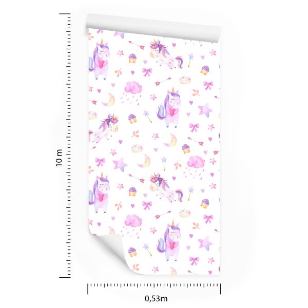 Behang Voor Meisjes, Eenhoorns, Strikken, Donuts - Afbeelding 8