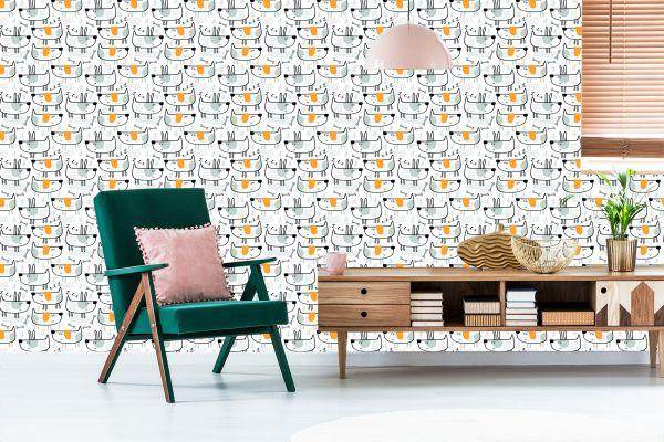 Behang Voor Kinderen, Honden In De Scandinavische Stijl - Afbeelding 6