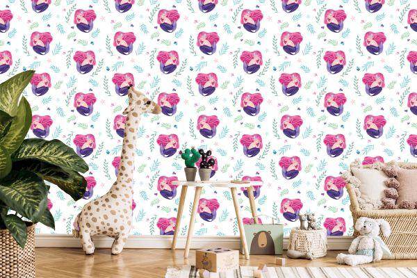 Behang Sprookjesachtige Zeemeerminplant Voor De Kinderkamer - Afbeelding 5