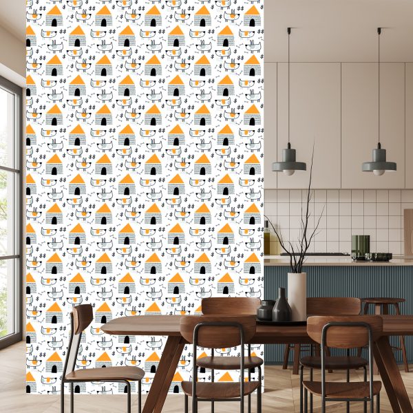 Behang Muur Scandinavische Stijl Kinderkamer - Afbeelding 4