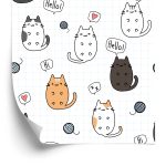 Behang Voor Kinderen - Vrolijke Katten